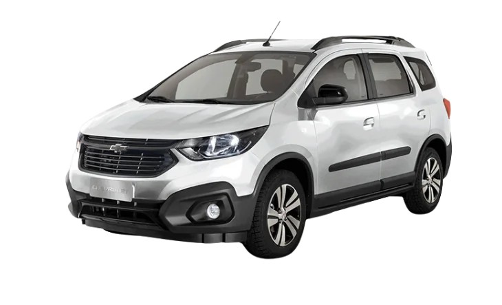 Chevrolet Spin de sete lugares, indicada para famílias que alugam com a Bumba em Florianópolis