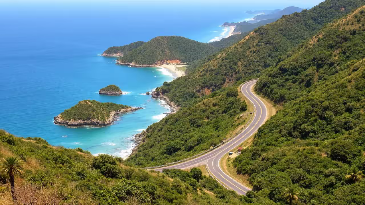 Litoral do norte de Florianópolis com enseadas e praias vizinhas aos Ingleses